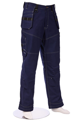 Daneunder 100% Cotton Rip Stop Navy Cargo Work Pants