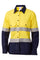 DANEUNDER Womens LS Taped Shirt Yellow/Navy