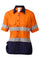 DANEUNDER Womens SS Taped Shirt Orange/Navy